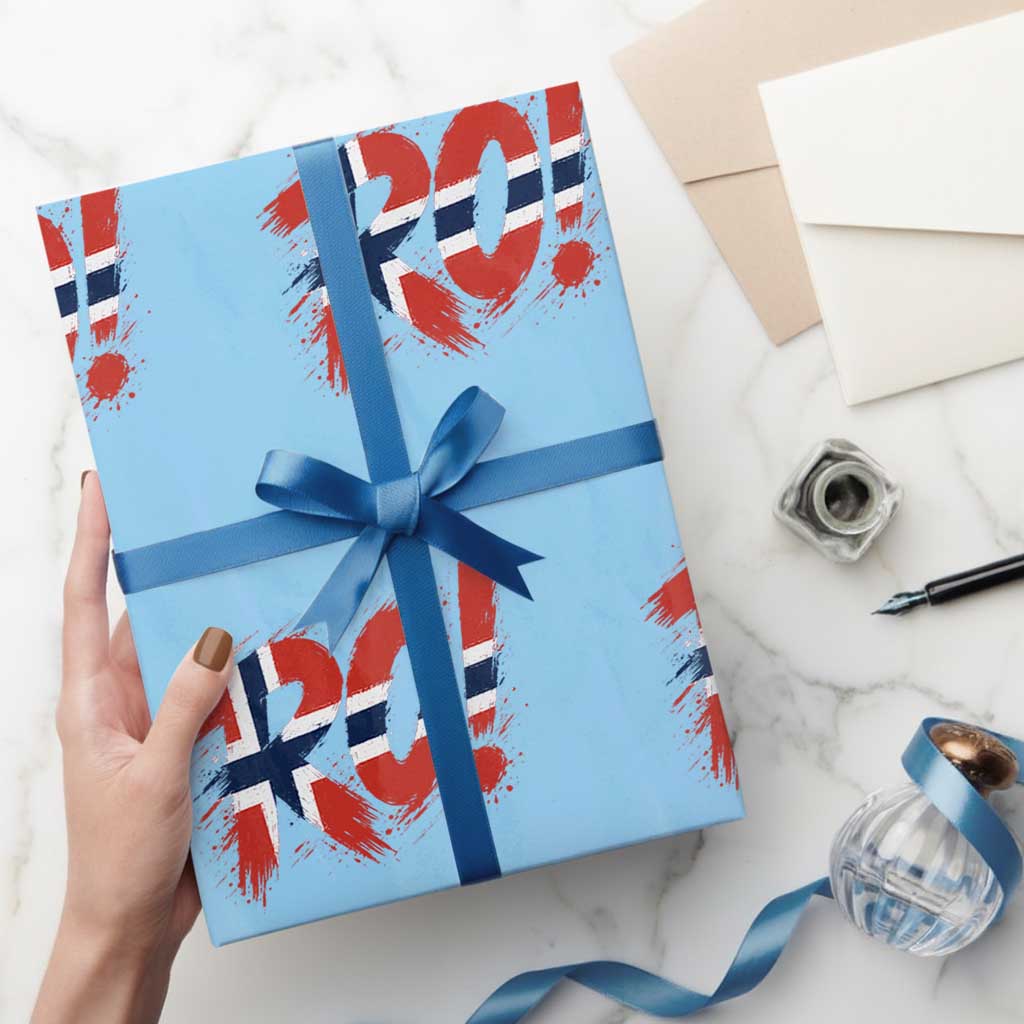 Ro Norway Viking Norwegian Flag Nordic Pride Wrapping Paper Roll