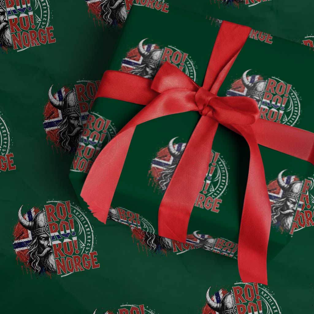 Ro Ro Norge Norway Flag Wrapping Paper Roll Cool Norwegian Viking TS14 Green Print Your Wear