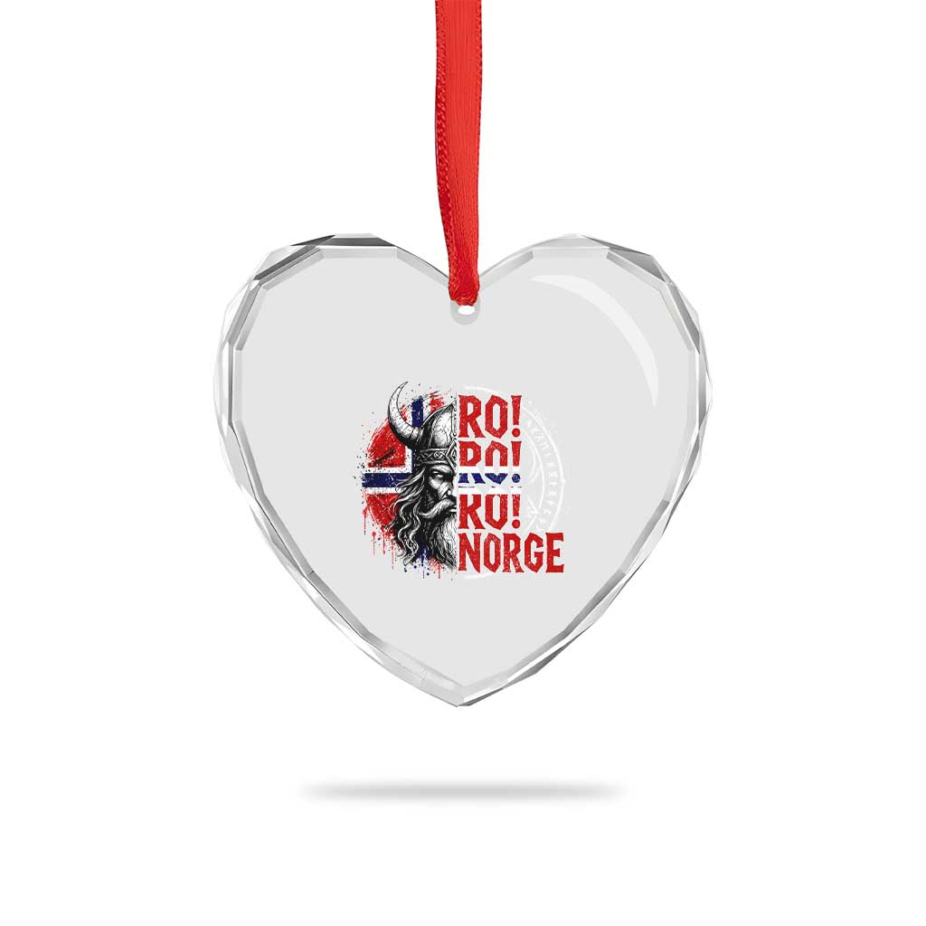 Ro Ro Norge Norway Flag Heart Crystal Glass Ornament Cool Norwegian Viking TS14 Print Your Wear