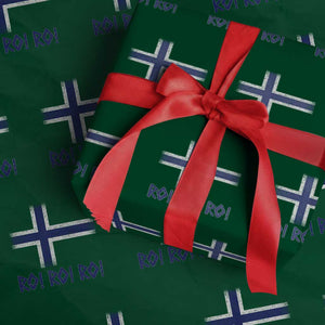Ro Ro Norge Norway Norwegian Flag Wrapping Paper Roll TS14 Green Print Your Wear