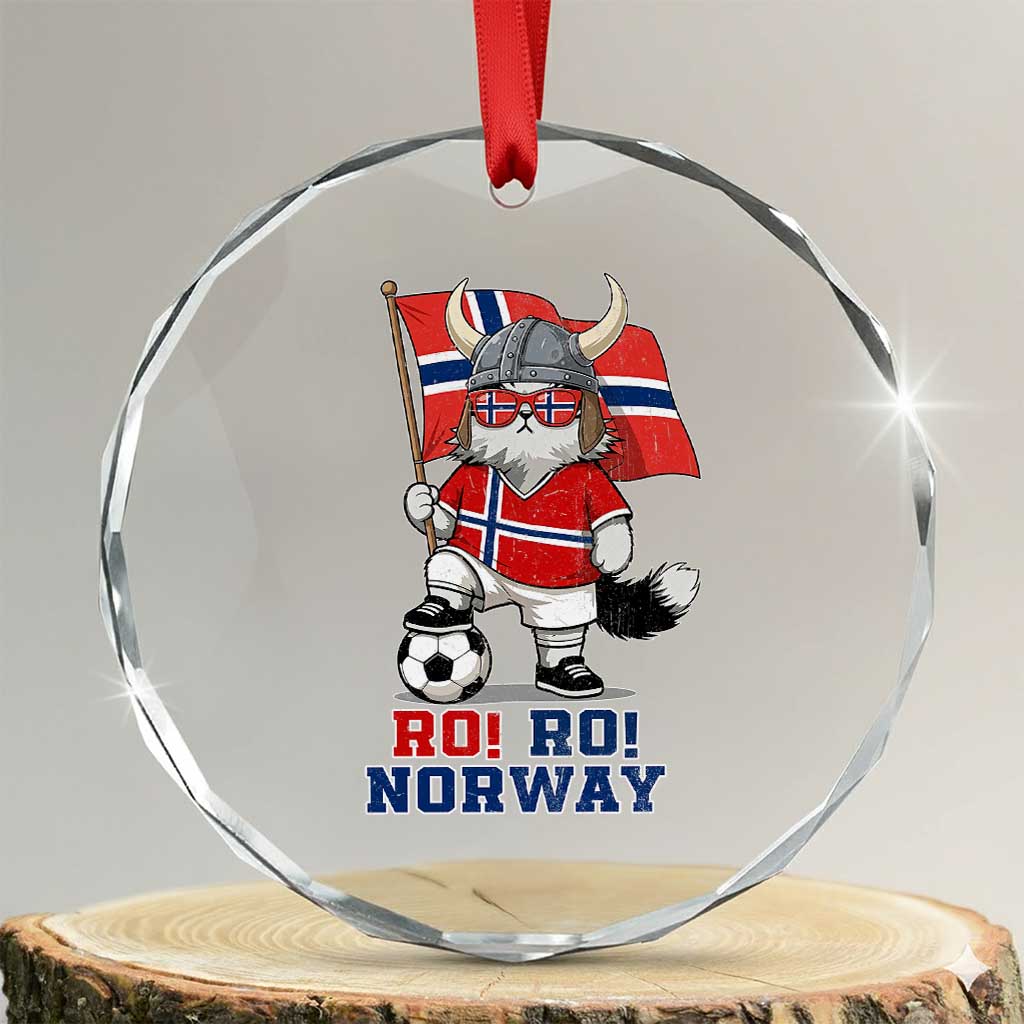 Ro Ro Norway Crystal Glass Ornament Norwegian Pride Cat Lover Norway Flag Gift TS12 Transparent Glass 3'' Circle Print Your Wear