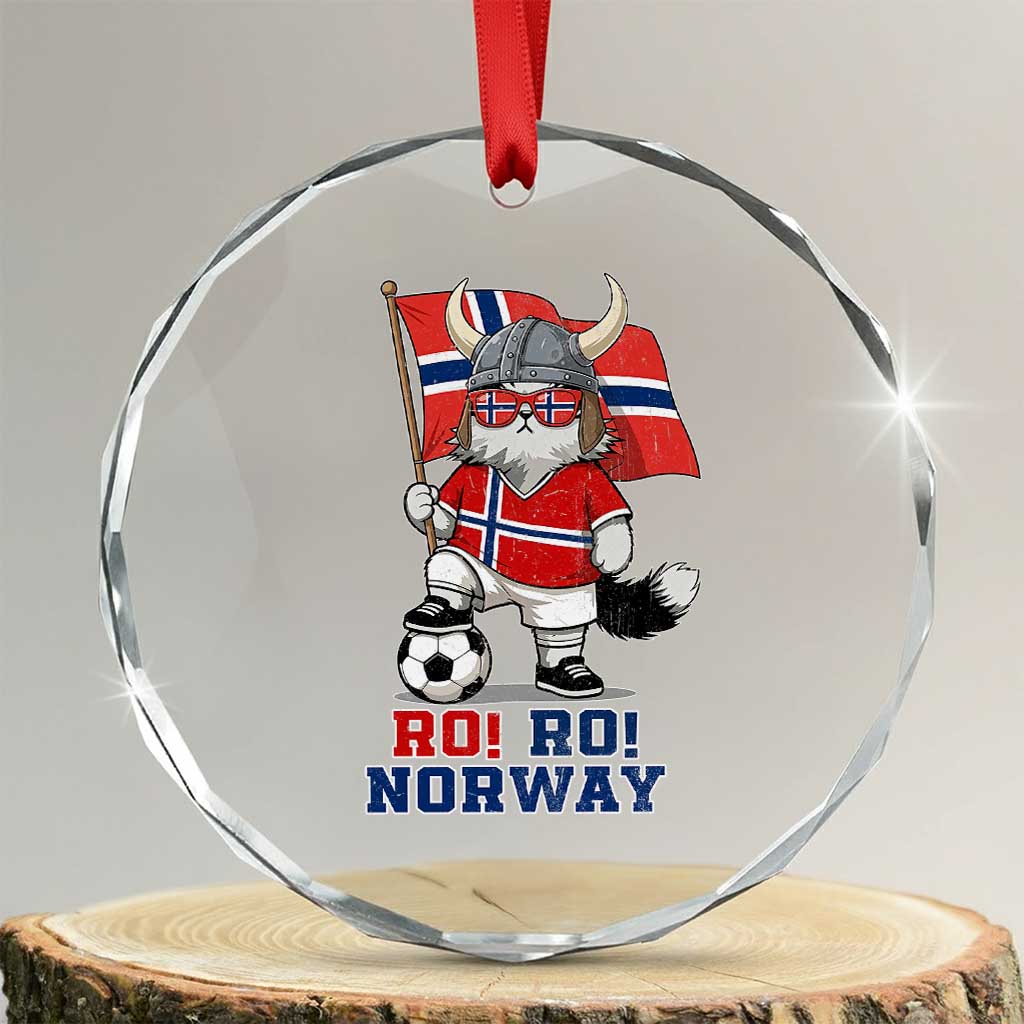 Ro Ro Norway Crystal Glass Ornament Norwegian Pride Cat Lover Norway Flag Gift TS12 Transparent Glass 3'' Circle Print Your Wear
