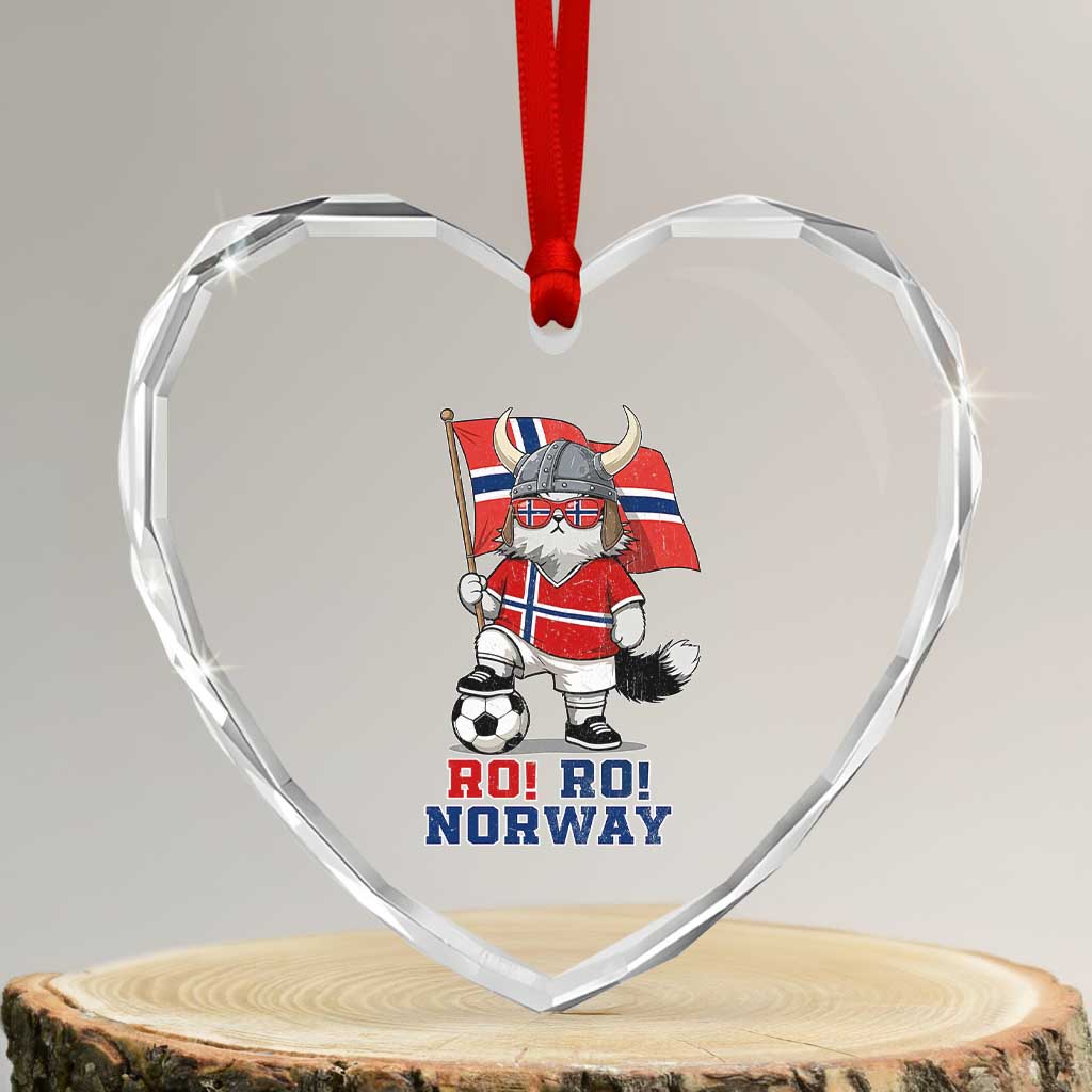 Ro Ro Norway Heart Crystal Glass Ornament Norwegian Pride Cat Lover Norway Flag Gift TS12 Transparent Glass 3'' Heart Print Your Wear