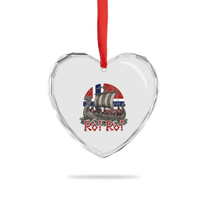 Ro Ro Norway Heart Crystal Glass Ornament Norwegian Viking Row Longship Norge Football Fan TS11 Print Your Wear