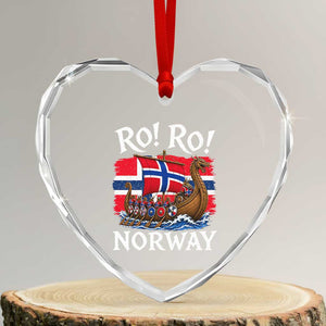 Ro Ro Norway Viking Row Heart Crystal Glass Ornament Norwegian Flag Longship for Norge Football Fan TS11 Transparent Glass 3'' Heart Print Your Wear