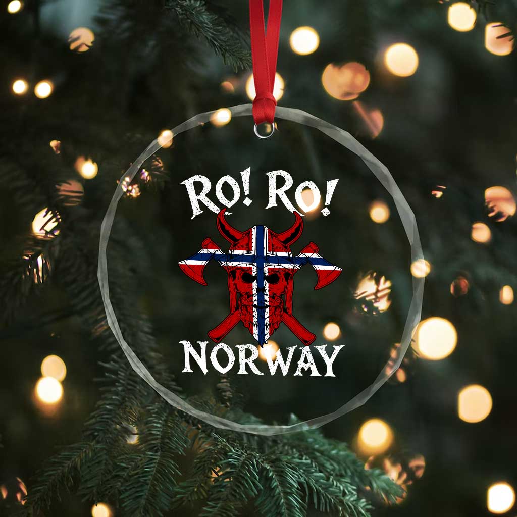 Ro Ro Norwegian Viking Blood Skull Norway Flag Pride Crystal Glass Ornament TS14 Print Your Wear