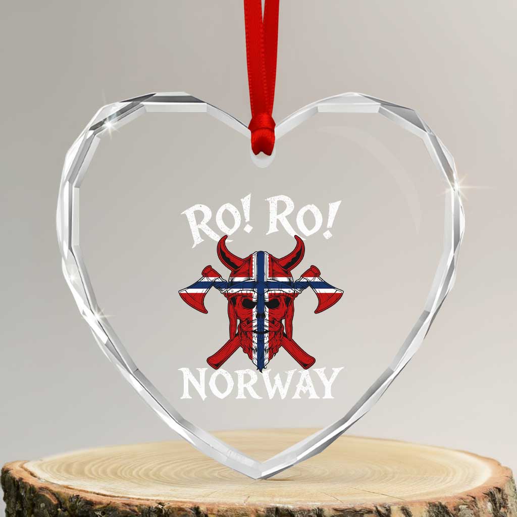 Ro Ro Norwegian Viking Blood Skull Norway Flag Pride Heart Crystal Glass Ornament TS14 Transparent Glass 3'' Heart Print Your Wear