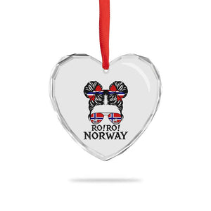 Ro Ro Norwegian Viking Ship Heart Crystal Glass Ornament Norway Flag Messy Bun Girl TS14 Print Your Wear