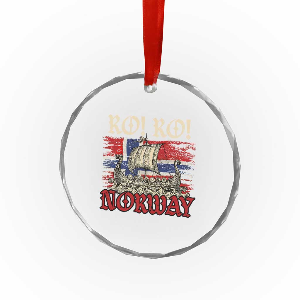 Ro Ro Norwegian Viking Ship Norway Flag Crystal Glass Ornament TS14 Print Your Wear