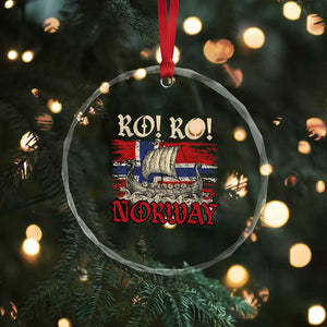 Ro Ro Norwegian Viking Ship Norway Flag Crystal Glass Ornament TS14 Print Your Wear