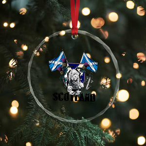 Roaring Scottish Lion Crest Crystal Glass Ornament Thistle Scotland Flag Emblem for Brave Highlanders TS02 Print Your Wear
