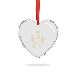 Rock And Roll Abraham Lincoln Playing Guitar Heart Crystal Glass Ornament Vintage Patriotic Music Gift TS12 Print Your Wear