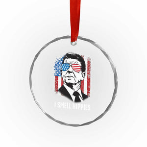 Ronald Reagan 4th of July America Flag Crystal Glass Ornament I Smell Hippies TS14 Print Your Wear