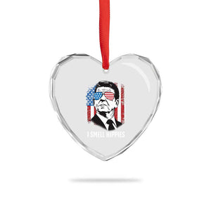 Ronald Reagan 4th of July America Flag Heart Crystal Glass Ornament I Smell Hippies TS14 Print Your Wear