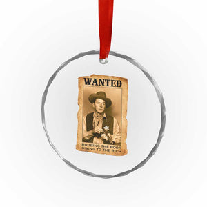 Ronald Reagan Cowboy Retro American President Crystal Glass Ornament Robbing The Poor GIving To Te Rich TS14 Print Your Wear