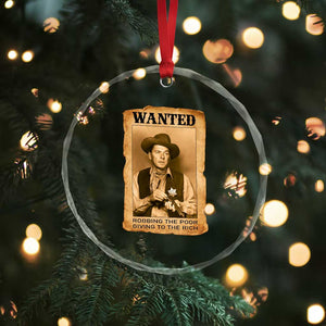 Ronald Reagan Cowboy Retro American President Crystal Glass Ornament Robbing The Poor GIving To Te Rich TS14 Print Your Wear
