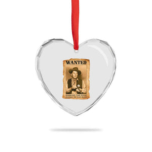 Ronald Reagan Cowboy Retro American President Heart Crystal Glass Ornament Robbing The Poor GIving To Te Rich TS14 Print Your Wear
