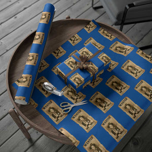 Ronald Reagan Cowboy Retro American President Wrapping Paper Roll Robbing The Poor GIving To Te Rich TS14 Blue Print Your Wear