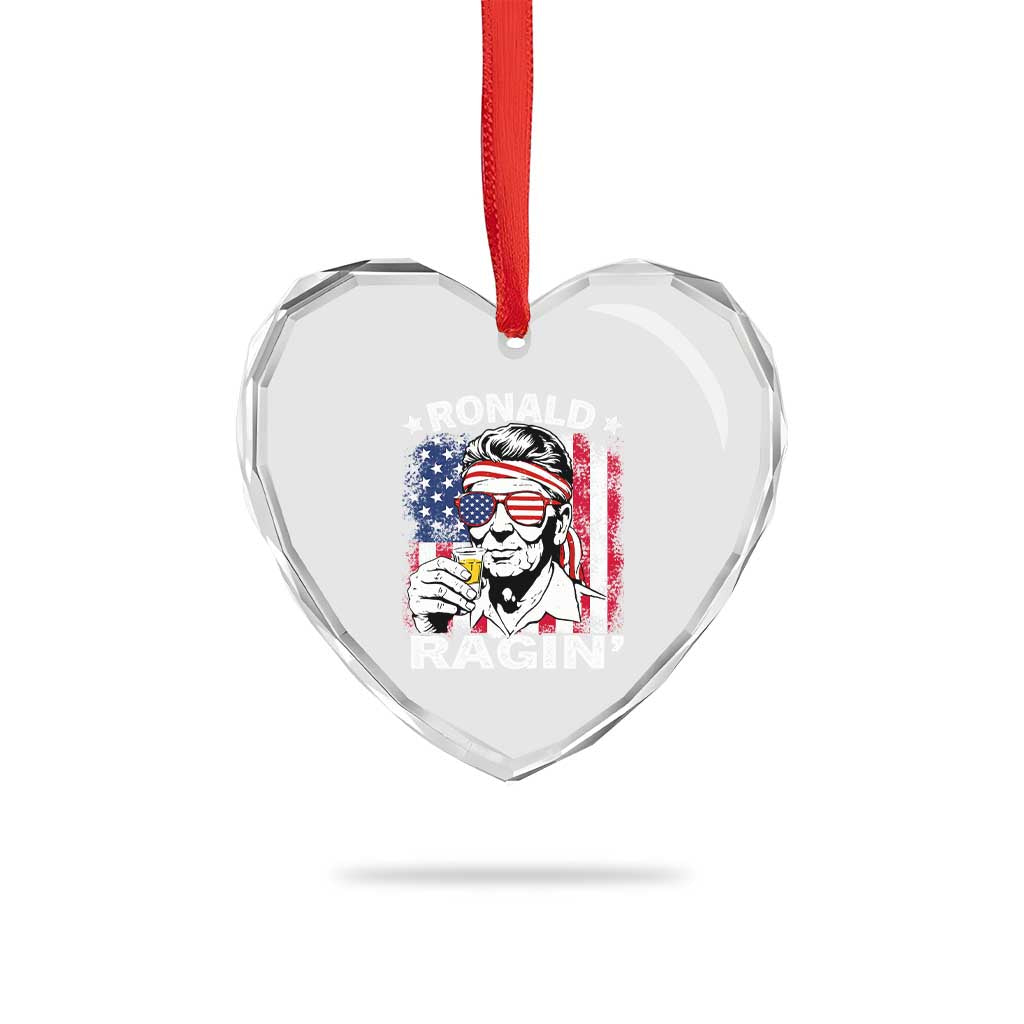 Ronald Reagan Heart Crystal Glass Ornament 4th of July America Flag Beer TS14 Print Your Wear