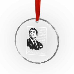 Ronald Reagan Quote Crystal Glass Ornament American Flag US President TS14 Print Your Wear