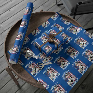 Ronald Reagan Wrapping Paper Roll 4th of July America Flag Beer TS14 Blue Print Your Wear