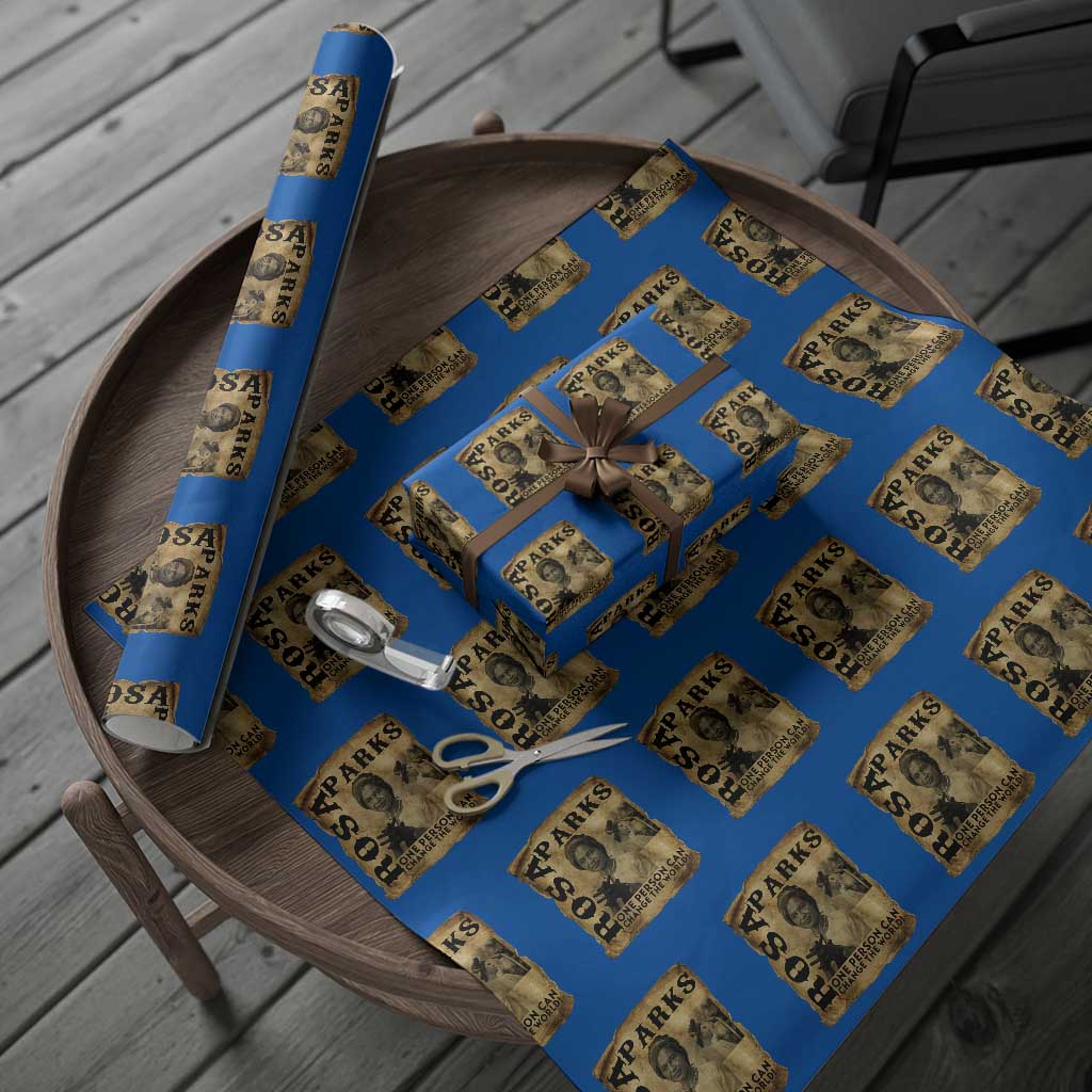 Rosa Parks Change The World Quote Wrapping Paper Roll Black Women Leader TS12 Blue Print Your Wear