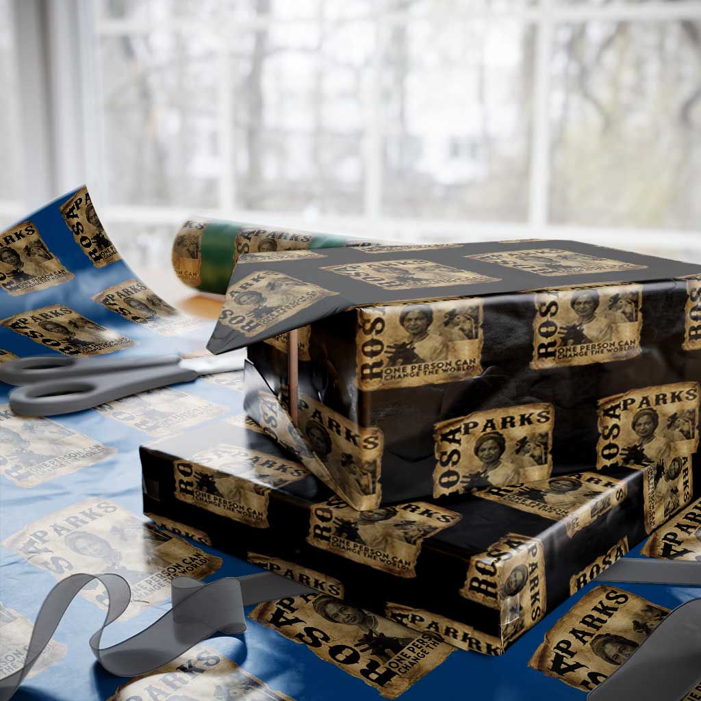 Rosa Parks Change The World Quote Wrapping Paper Roll Black Women Leader TS12 Black Print Your Wear