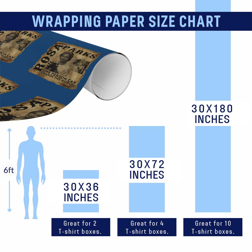 Rosa Parks Change The World Quote Wrapping Paper Roll Black Women Leader TS12 Print Your Wear