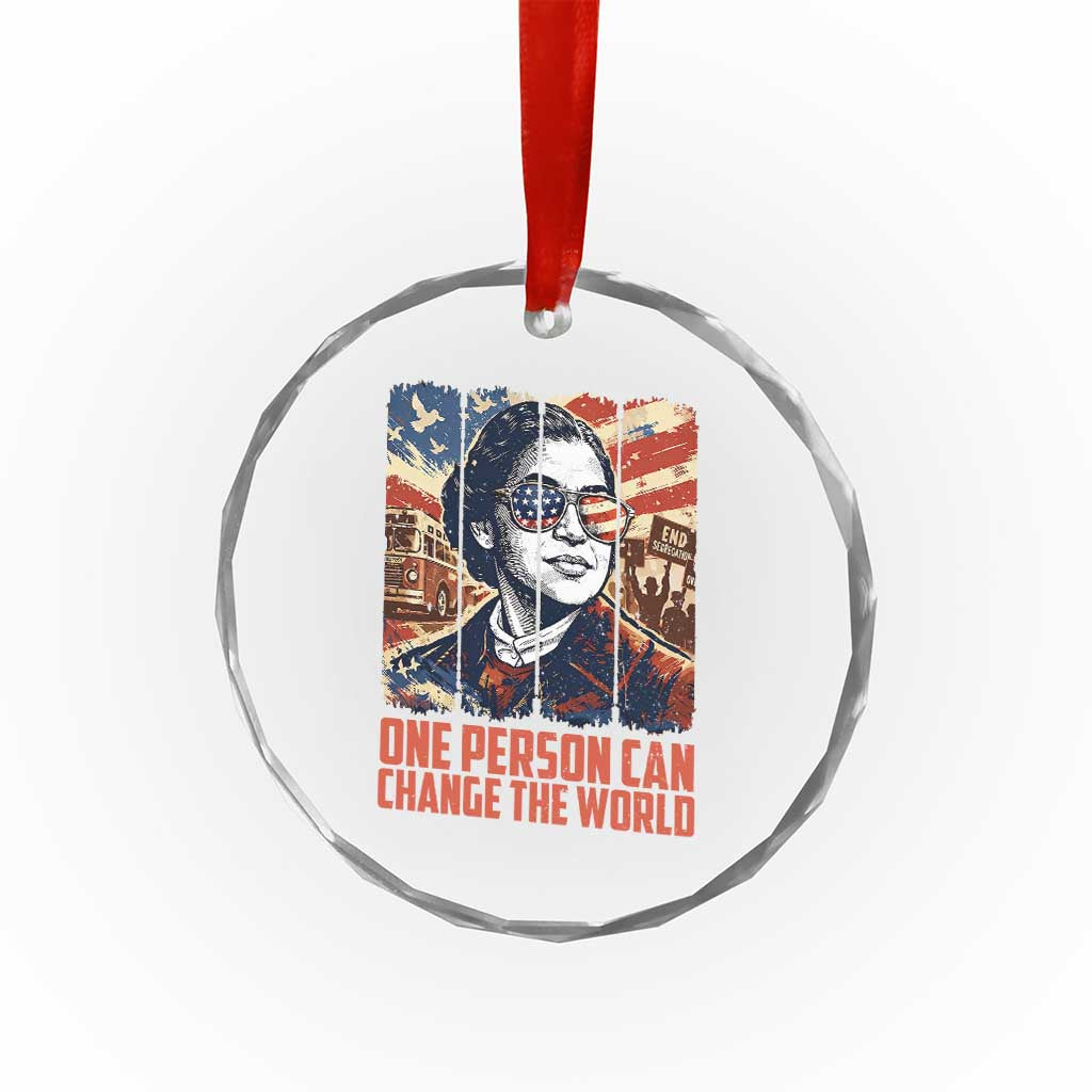 Rosa Parks Civil Rights Legacy Crystal Glass Ornament One Person Can Change The World TS12 Print Your Wear