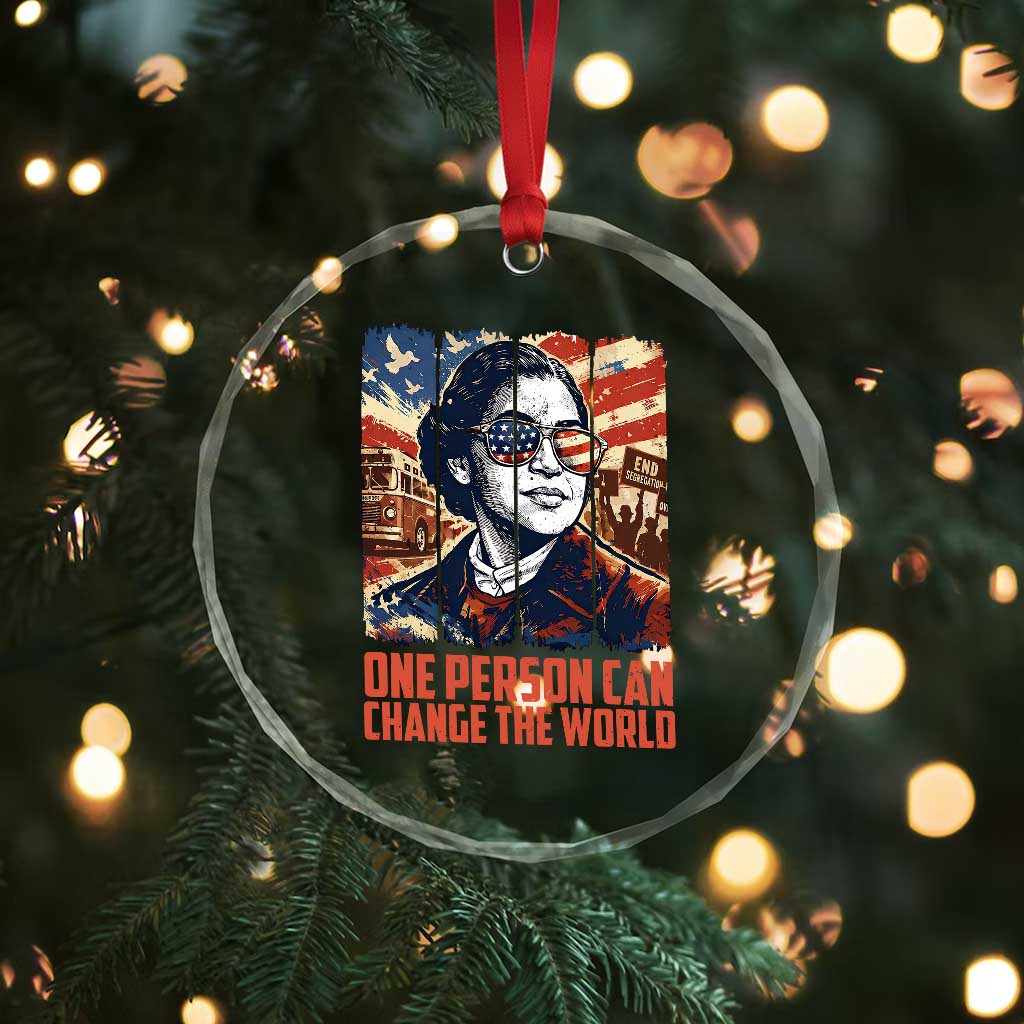 Rosa Parks Civil Rights Legacy Crystal Glass Ornament One Person Can Change The World TS12 Print Your Wear