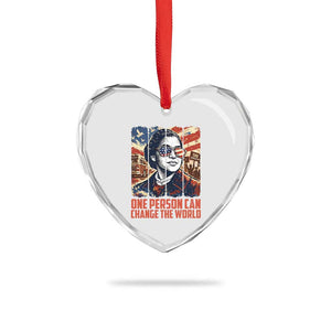 Rosa Parks Civil Rights Legacy Heart Crystal Glass Ornament One Person Can Change The World TS12 Print Your Wear