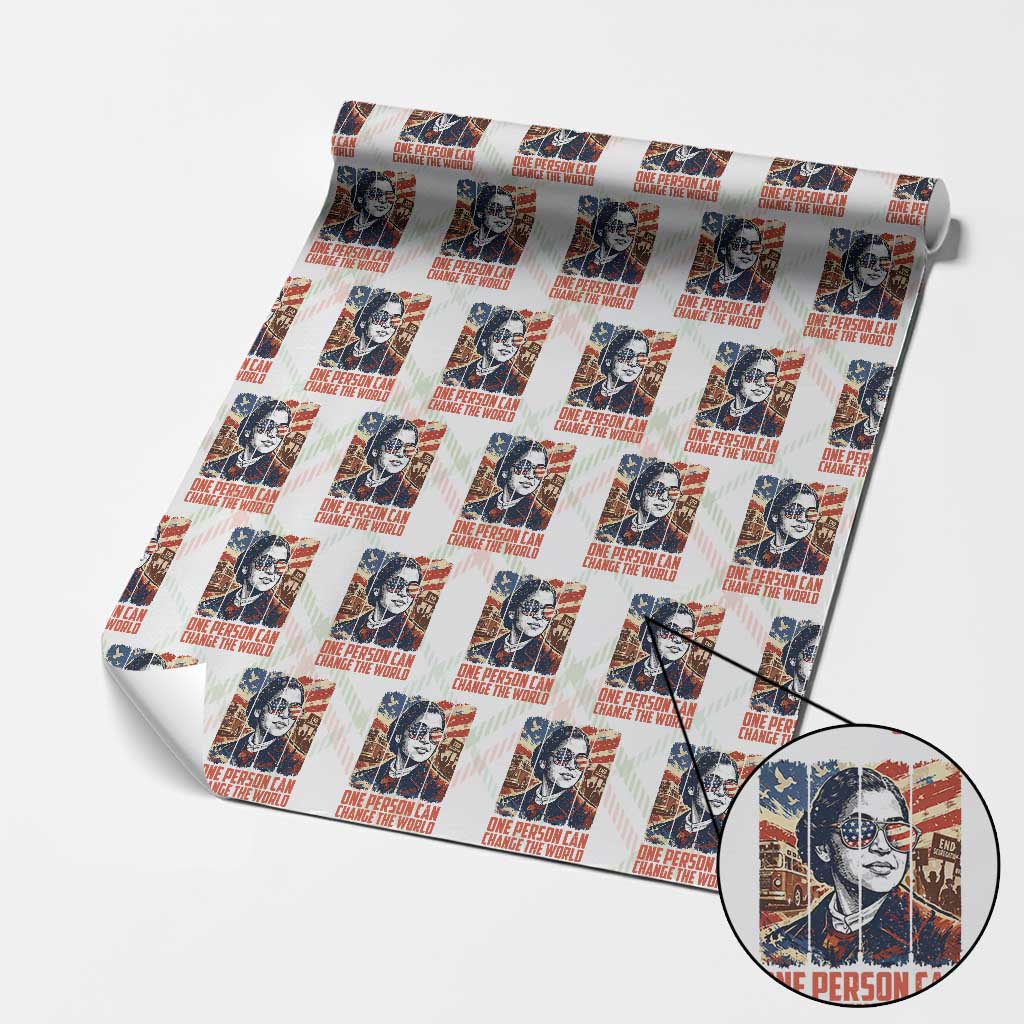 Rosa Parks Civil Rights Legacy Wrapping Paper Roll One Person Can Change The World TS12 Christmas Plaid Print Your Wear