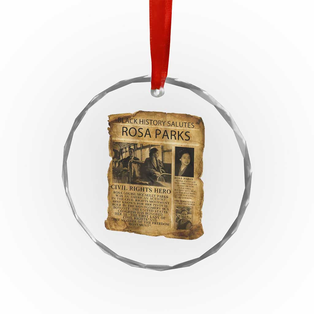 Rosa Parks Crystal Glass Ornament Female Empowerment History Gift TS12 Print Your Wear