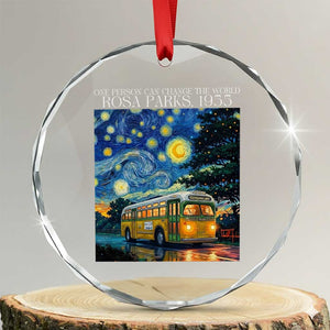 Rosa Parks Crystal Glass Ornament Starry Night Van Gogh Black History African TS14 Transparent Glass 3'' Circle Print Your Wear