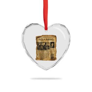Rosa Parks Heart Crystal Glass Ornament Female Empowerment History Gift TS12 Print Your Wear