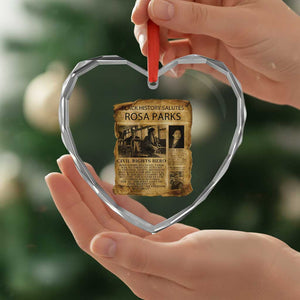 Rosa Parks Heart Crystal Glass Ornament Female Empowerment History Gift TS12 Print Your Wear