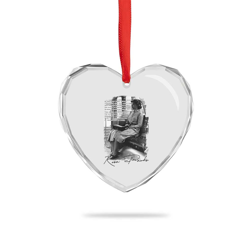 Rosa Parks Montgomery Bus Boycott Heart Crystal Glass Ornament Civil Rights History TS12 Print Your Wear