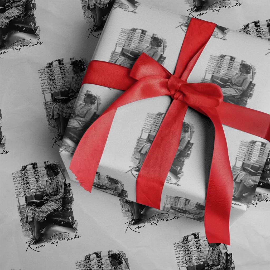 Rosa Parks Montgomery Bus Boycott Wrapping Paper Roll Civil Rights History TS12 White Print Your Wear