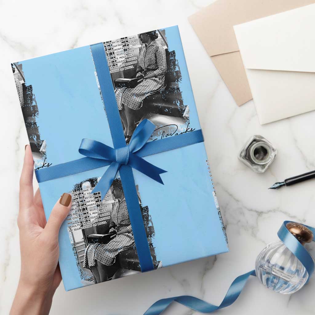 Rosa Parks Montgomery Bus Boycott Wrapping Paper Roll Civil Rights History TS12 Light Blue Print Your Wear