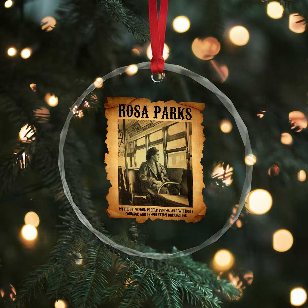 Rosa Parks Quote Crystal Glass Ornament Black Movement Protest TS14 Print Your Wear