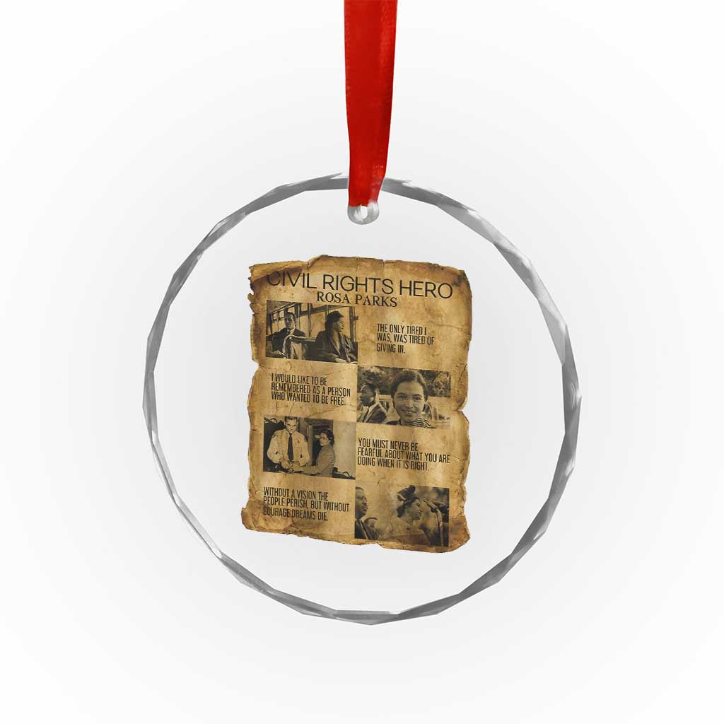 Rosa Parks Quote Crystal Glass Ornament Civil Rights History Hero TS12 Print Your Wear