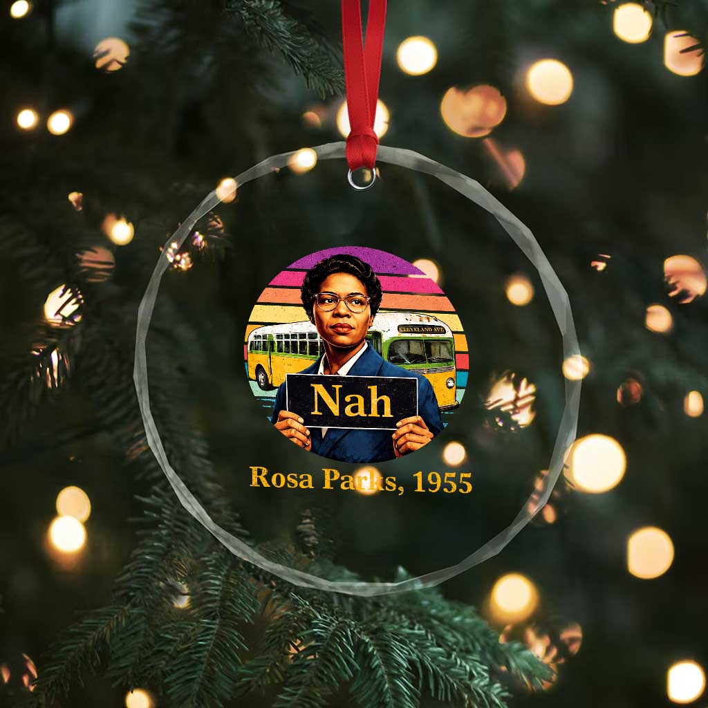 Rosa Parks Quote Crystal Glass Ornament The Only Tired I Was Was Tired Of Giving In TS12 Print Your Wear