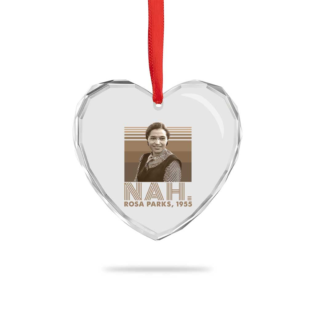 Rosa Parks Quote Heart Crystal Glass Ornament Nah 1955 Melanin Black History Month TS11 Print Your Wear