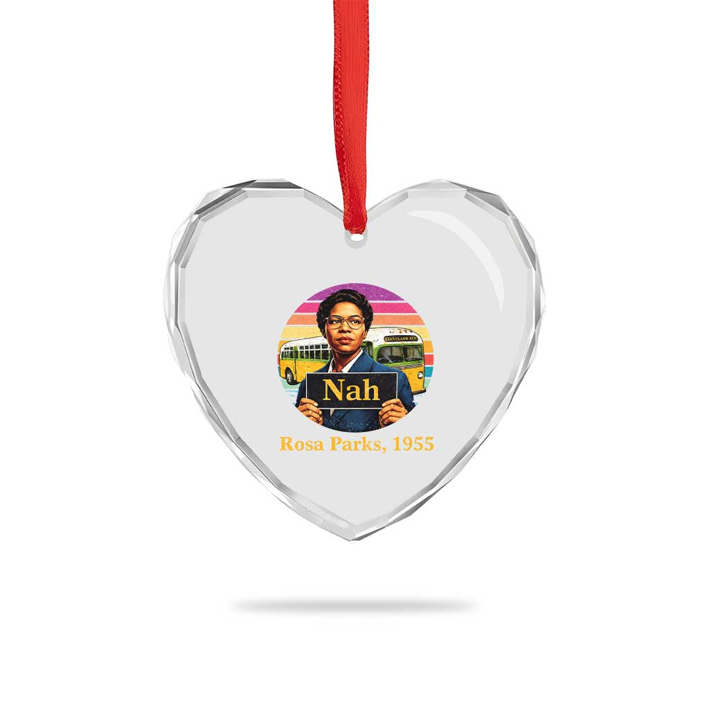 Rosa Parks Quote Heart Crystal Glass Ornament The Only Tired I Was Was Tired Of Giving In TS12 Print Your Wear