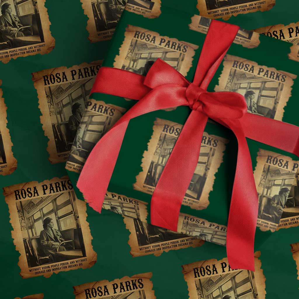 Rosa Parks Quote Wrapping Paper Roll Black Movement Protest TS14 Green Print Your Wear