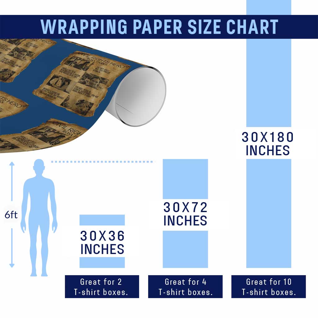 Rosa Parks Quote Wrapping Paper Roll Civil Rights History Hero TS12 Print Your Wear