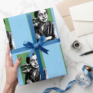 Rosa Parks Quote Wrapping Paper Roll Never Be Fearful When It Is Right TS12 Light Blue Print Your Wear