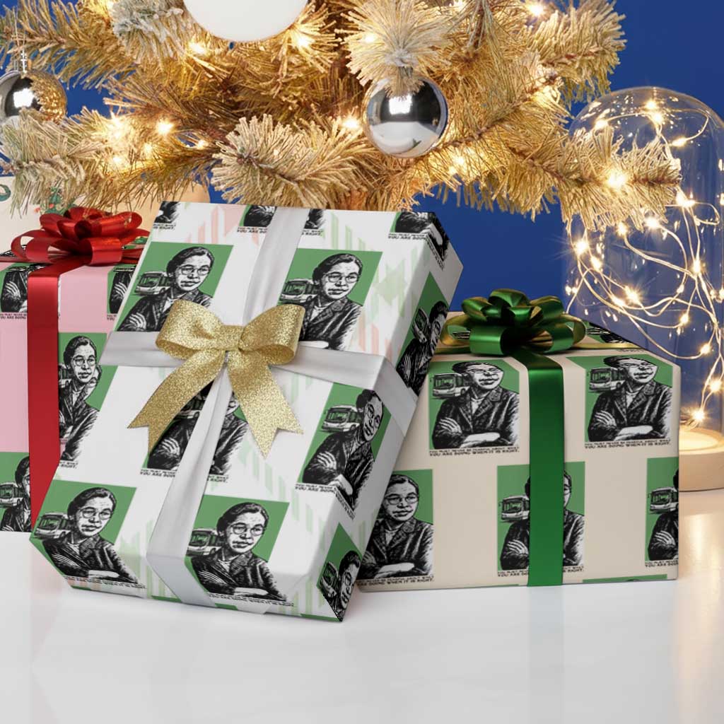 Rosa Parks Quote Wrapping Paper Roll Never Be Fearful When It Is Right TS12 Print Your Wear