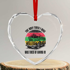 Rosa Parks Tired Of Giving In Heart Crystal Glass Ornament Civil Bus Protest TS12 Transparent Glass 3'' Heart Print Your Wear