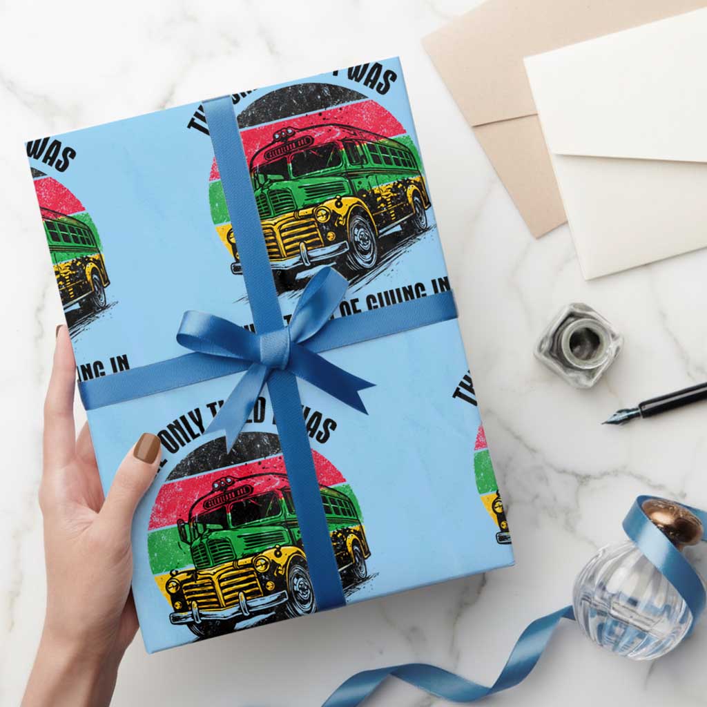 Rosa Parks Tired Of Giving In Wrapping Paper Roll Civil Bus Protest TS12 Light Blue Print Your Wear